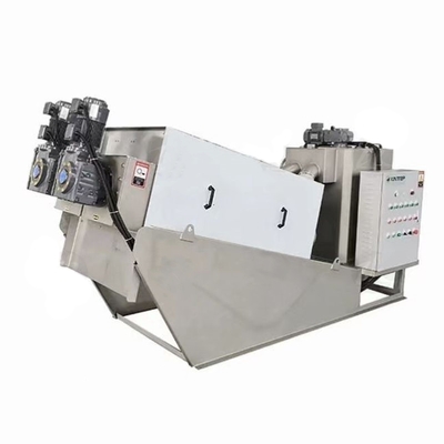 Durable Screw Type Sludge Dewatering Equipment Made of Stainless Steel for Food Industry Wastewater